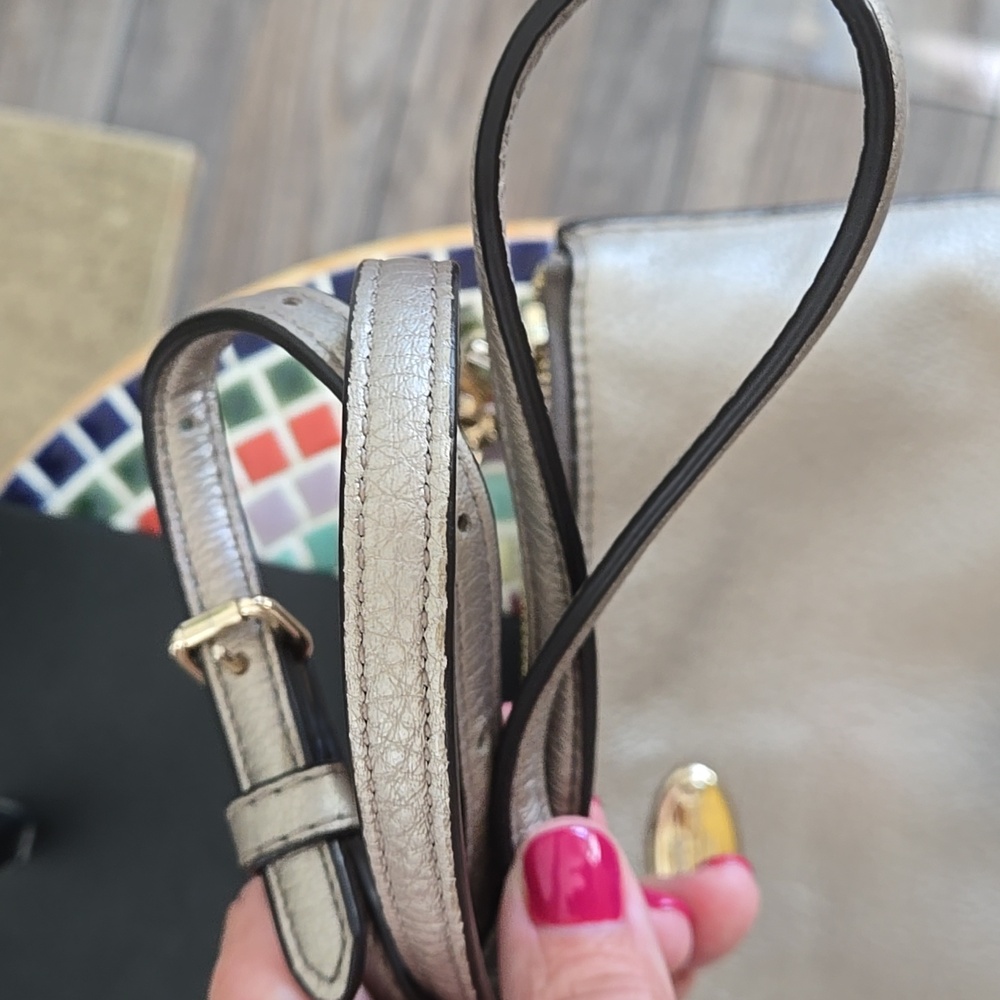 Coach Gold Leather Crossbody Bag - Picture 10 of 13
